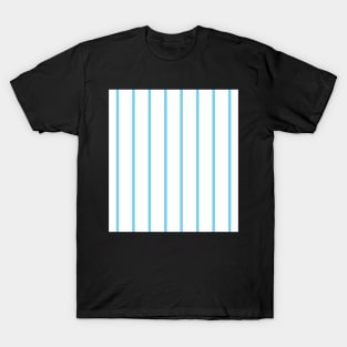 Narrow turquoise and white stripes T-Shirt